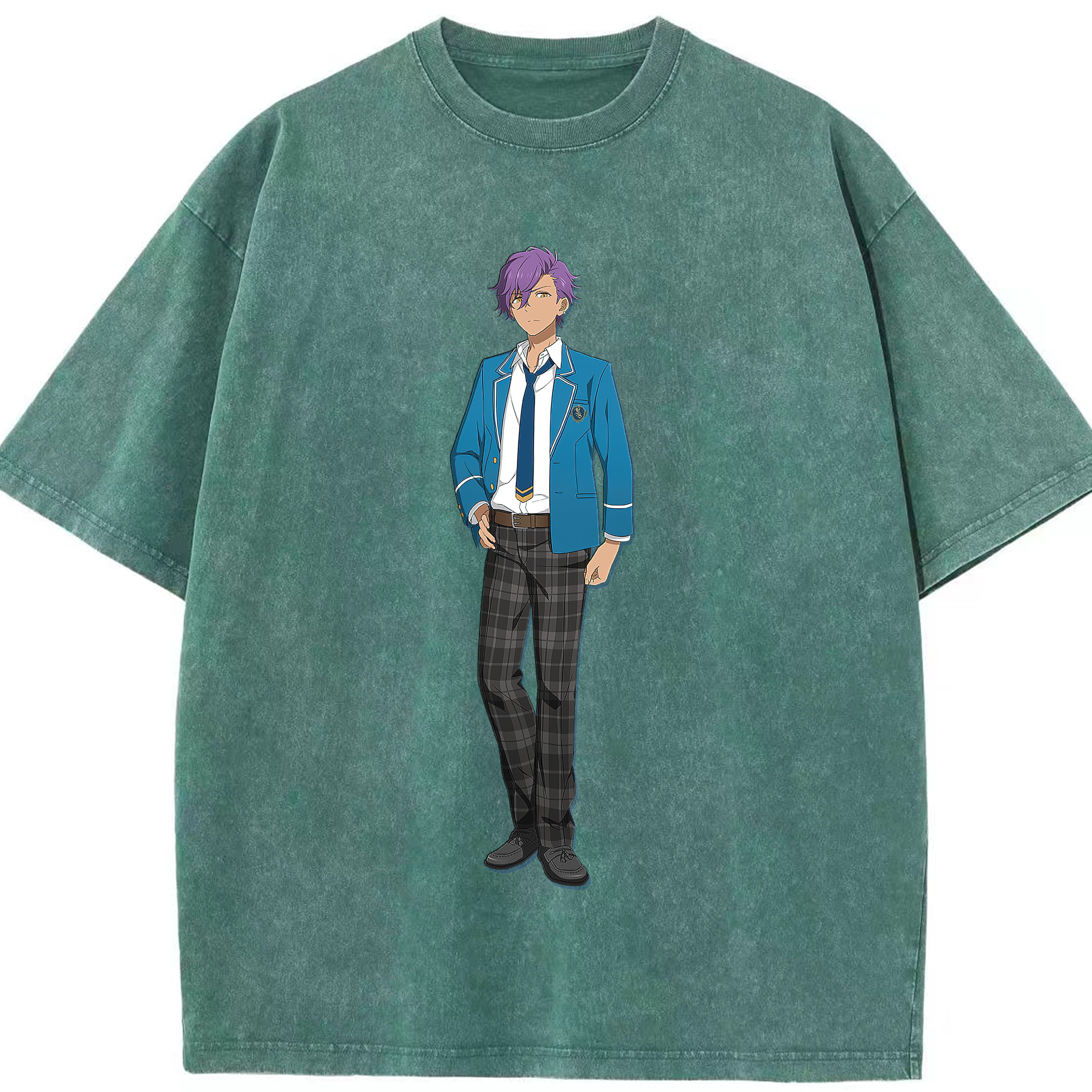 （画像用） あんさんぶるスターズ! Ensemble Stars 綿100% ヴィンテージ風 半袖Tシャツ（フロントプリント）